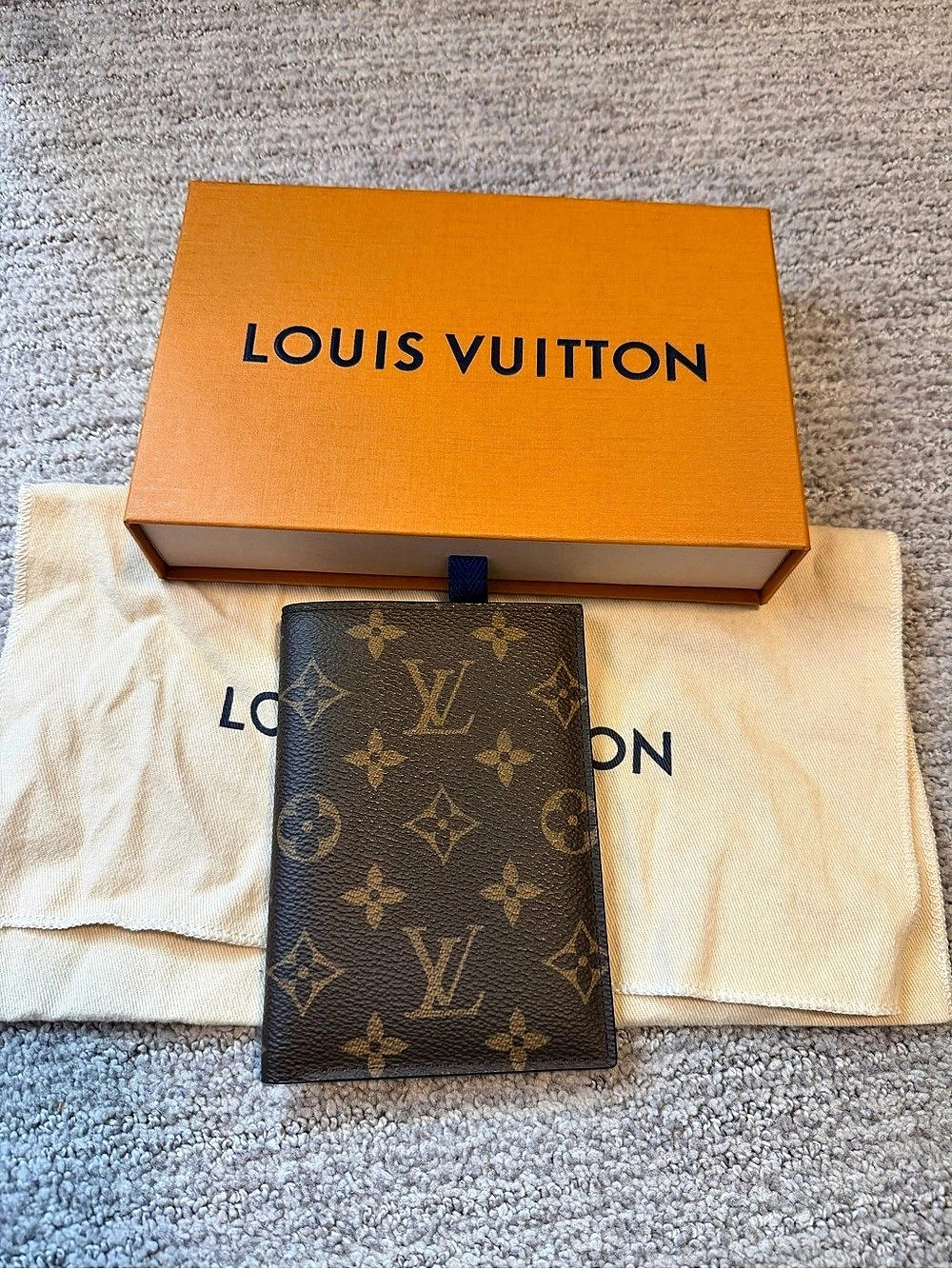 Louis Vuitton Passport Cover Monogram Wallet in Brown